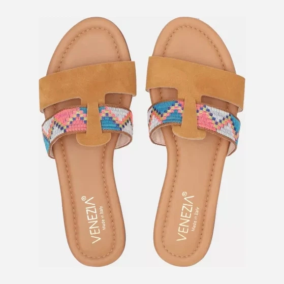 Klapki damskie eleganckie skórzane Venezia 13148 CA-T 35 23.2 cm Brązowe (5906140413852) - obraz 5