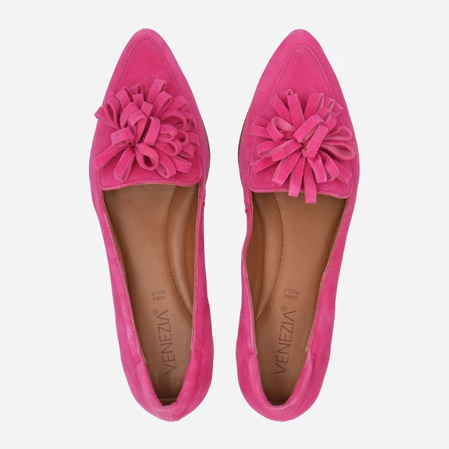 Жіночі сліпери зі шкіри Venezia LOG9473 SUE 38 25 см Рожеві (5906140393383) - зображення 5