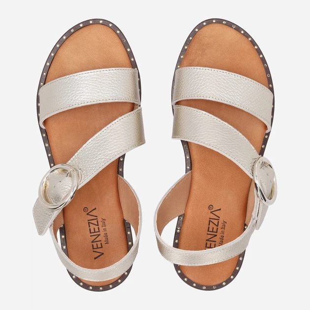 Sandały damskie skórzane Venezia 1481 LA BO 39 26 cm Złote (5906140458808) - obraz 5