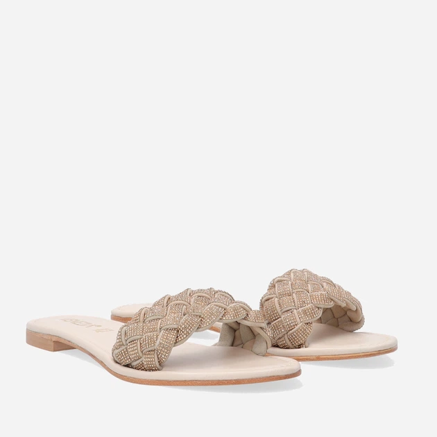 Klapki damskie eleganckie skórzane Venezia SOFIA9 PEL 36 23.7 cm Beżowe (5906140461198) - obraz 4