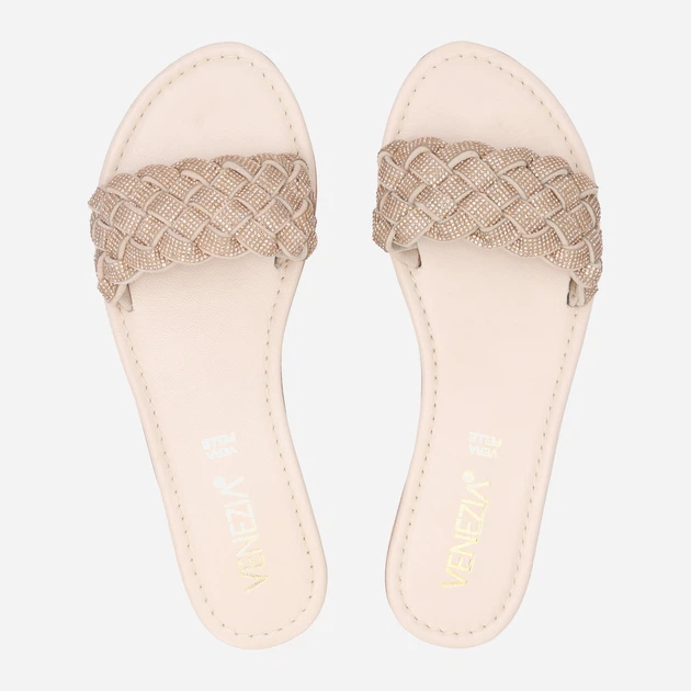 Klapki damskie eleganckie skórzane Venezia SOFIA9 PEL 36 23.7 cm Beżowe (5906140461198) - obraz 5