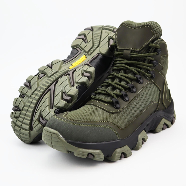 Кожаные демисезонные ботинки OKSY TACTICAL Оlive арт. 070112-cordura 45 размер - изображение 1