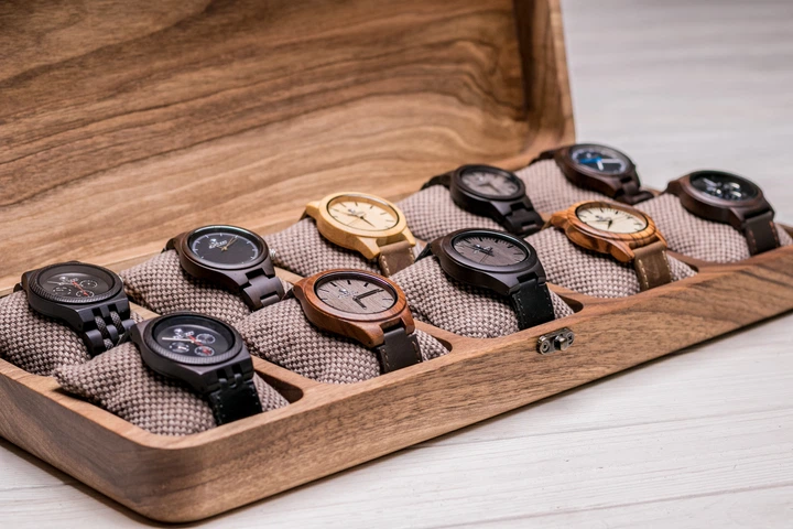 Деревянный бокс органайзер из орехового дерева для хранения