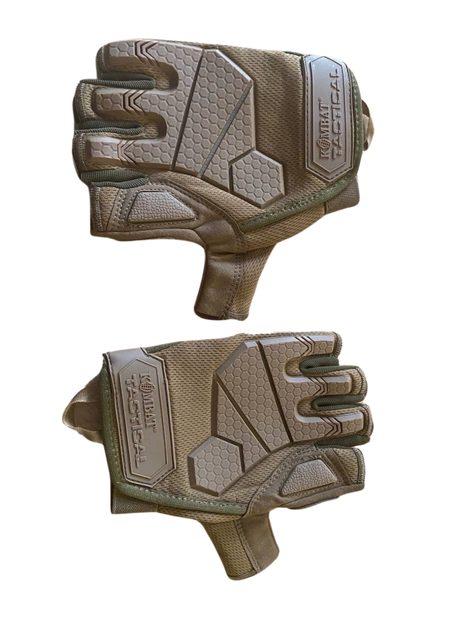 Рукавички тактичні KOMBAT UK Alpha Fingerless Tactical Gloves койот L (kb-aftg-coy-l) - Фото 4 Рукавички тактичні KOMBAT UK Alpha Fingerless Tactical Gloves койот L (kb-aftg-coy-l) - зображення 4