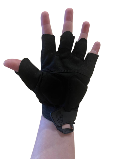 Рукавички тактичні KOMBAT UK Alpha Fingerless Tactical Gloves чорний XL (kb-aftg-blk-xl) - изображение 6