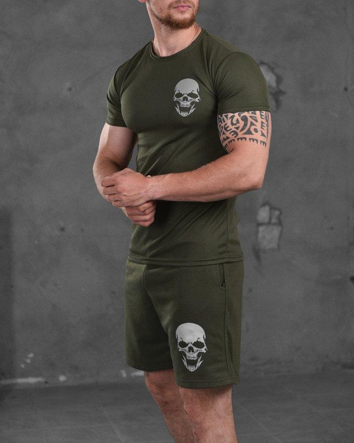 Летний комплект Skull olive ВТ1167 M - изображение 2