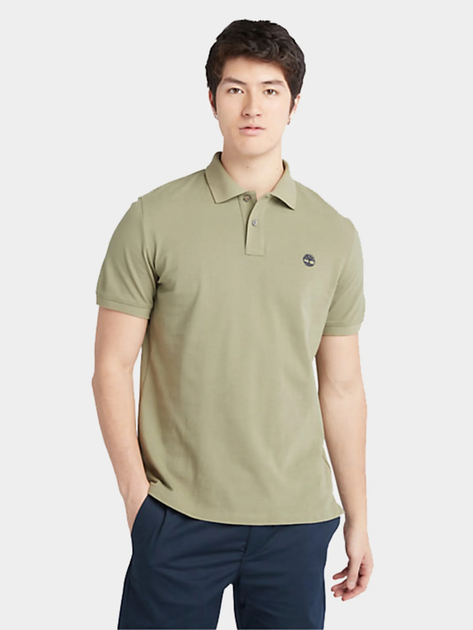 Koszulka polo męska Timberland TB0A26N4 L Khaki (196246701655) - obraz 1