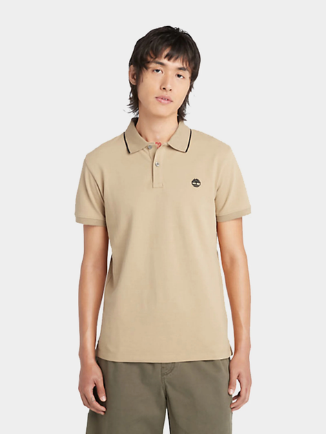 Koszulka polo męska Timberland TB0A26NF M Beżowa (194902913688) - obraz 1