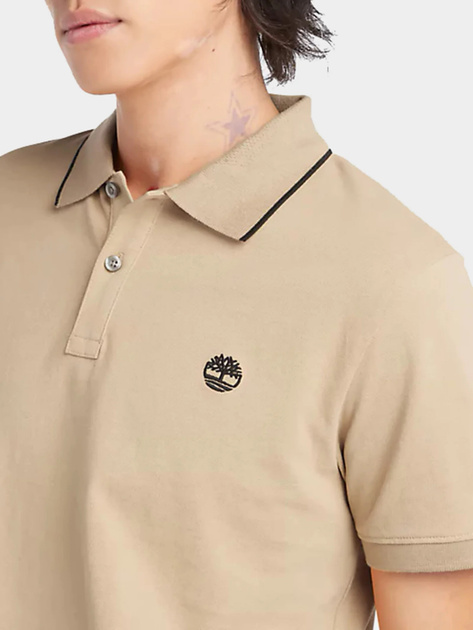 Поло довге чоловіче Timberland TB0A26NF-DH41 XL Бежеве (194902913893) - зображення 4