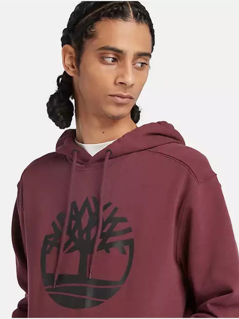 Bluza męska z kapturem Timberland TB0A2BJH M Bordowa (196246843829) - obraz 3