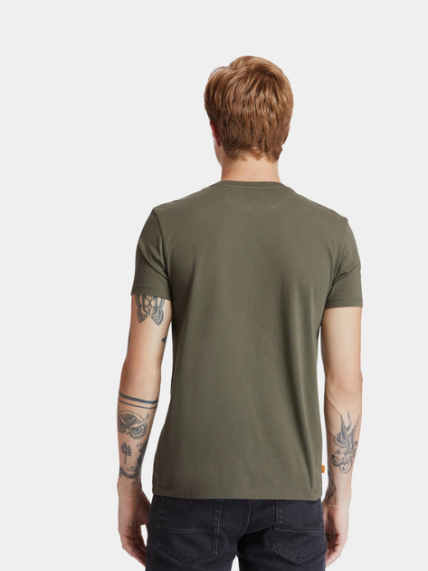 T-shirt męski bawełniany Timberland TB0A2BPR S Khaki (193392792544) - obraz 2