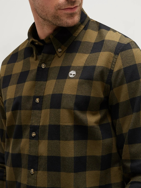 Koszula męska bawełniana Timberland TB0A2D7E M Oliwkowa (196247811438) - obraz 4