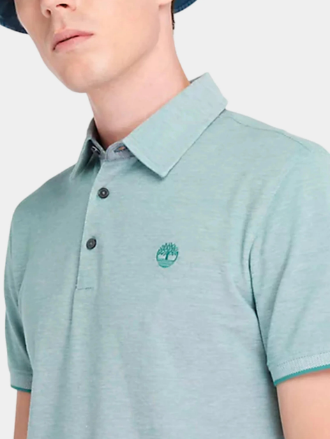 Koszulka polo męska Timberland TB0A2DJ5 S Zielona (194902939749) - obraz 4