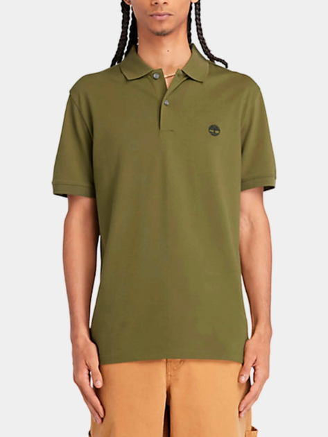 Koszulka polo męska Timberland TB0A2DJE S Khaki (194902941148) - obraz 1