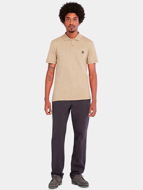 Koszulka polo męska Timberland TB0A2DJE S Beżowa (194902941155) - obraz 3