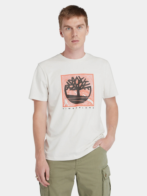 T-shirt męski bawełniany Timberland TB0A5UDB XL Biały (194903976781) - obraz 1