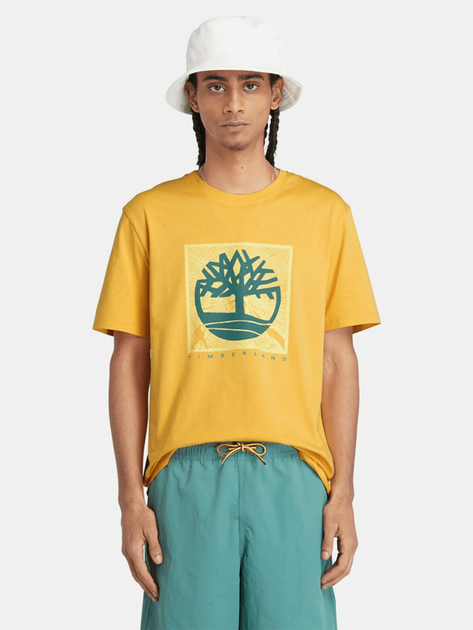 T-shirt męski bawełniany Timberland TB0A5UDB S Zółty (194903976262) - obraz 1