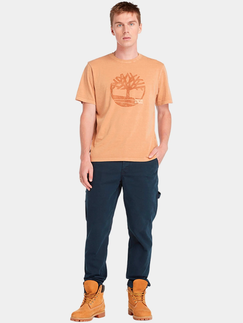T-shirt męski bawełniany Timberland TB0A5UEK L Beżowy (194903977542) - obraz 3