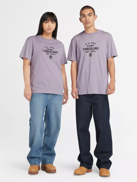 T-shirt męski bawełniany Timberland TB0A5UF7 S Fioletowy (194903902230) - obraz 3