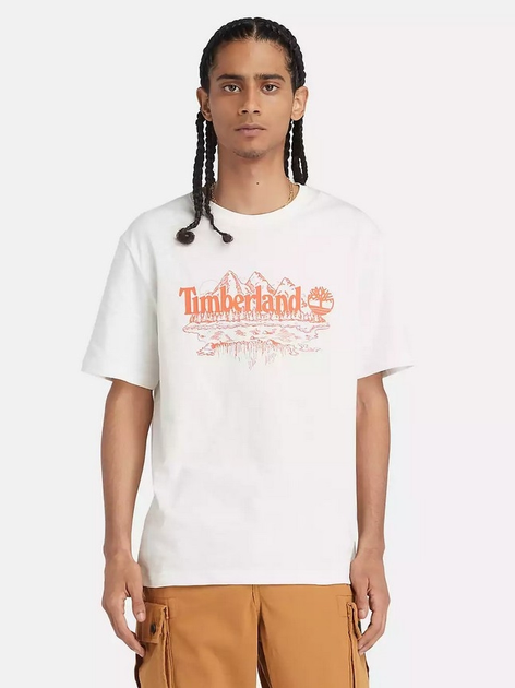 T-shirt męski bawełniany Timberland TB0A5UFU XXL Biały (194903902834) - obraz 1