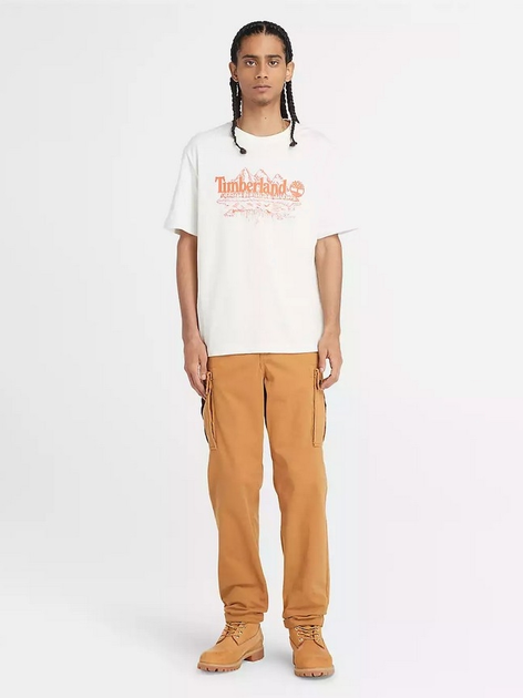 T-shirt męski bawełniany Timberland TB0A5UFU S Biały (194903902261) - obraz 3
