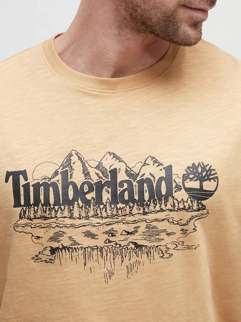 T-shirt męski bawełniany Timberland TB0A5UFU XL Beżowy (194903902957) - obraz 4