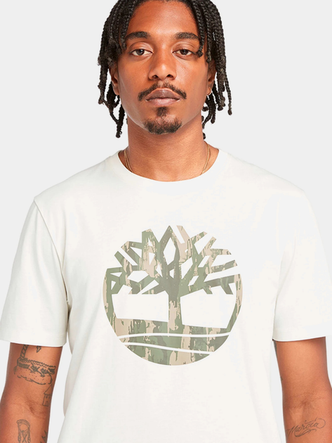 T-shirt męski bawełniany Timberland TB0A5UP3 XL Biały (194902996704) - obraz 4