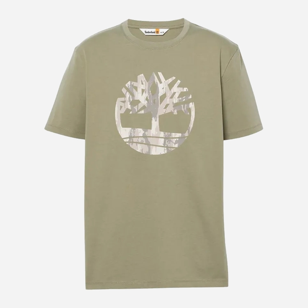 T-shirt męski bawełniany Timberland TB0A5UP3 M Khaki (194902995998) - obraz 4
