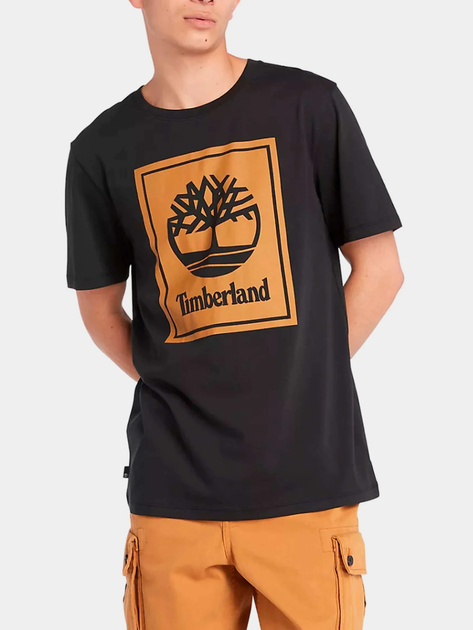 T-shirt męski bawełniany Timberland TB0A5WQQ S Czarny (194902955299) - obraz 1