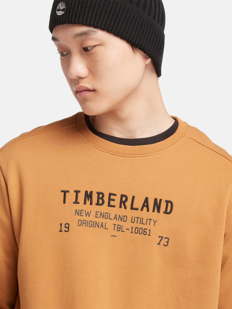 Bluza bez kaptura męska Timberland TB0A6FMV S Beżowa (196247870077) - obraz 3