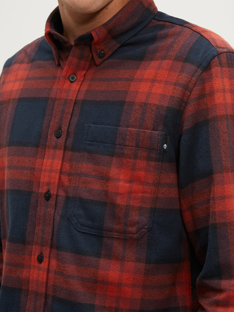 Сорочка бавовняна чоловіча Timberland TB0A6GKH M Темно-синій/Помаранчевий (196248811390) - зображення 4