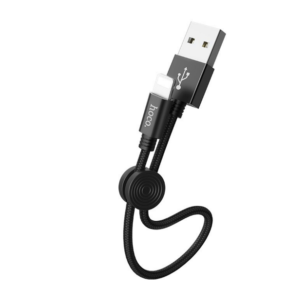 Кабель Hoco X35 Premium charging data cable for Lightning ( L-0.25M ) Black - Фото 3 Кабель Hoco X35 Premium charging data cable for Lightning ( L-0.25M ) Black - зображення 3