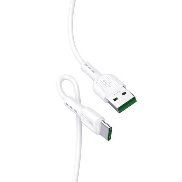 Кабель Hoco X33 Type-C 5A Surge charging data cable White - Фото 3 Кабель Hoco X33 Type-C 5A Surge charging data cable White - изображение 3