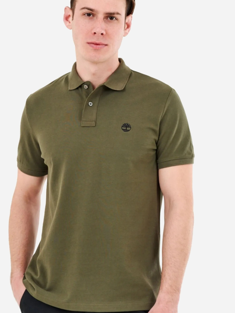 Koszulka polo męska Timberland TB0A26N4 S Khaki (196010303771) - obraz 1