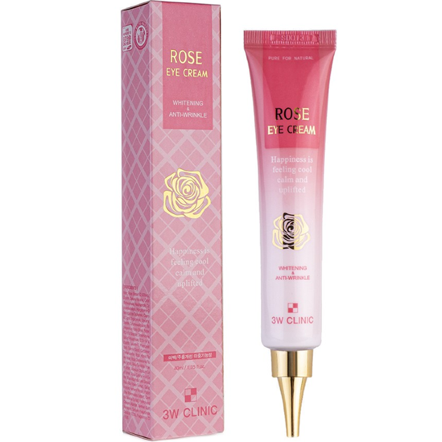 Антивозрастной осветляющий крем для кожи вокруг глаз 3W Clinic Rose Eye Cream 40 ml - Фото 2 Антивозрастной осветляющий крем для кожи вокруг глаз 3W Clinic Rose Eye Cream 40 ml - изображение 2