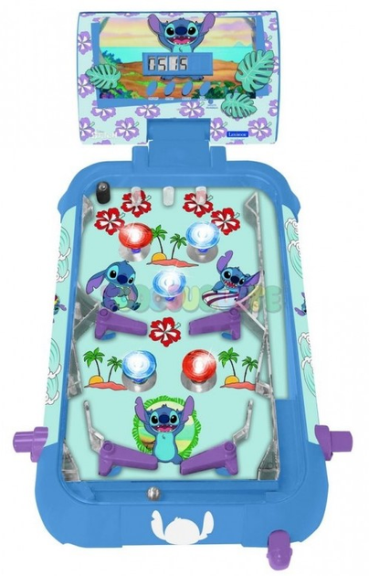 Електронний пінбол Lexibook Stitch Electronic Pinball With Lights & Sounds (3380743103570) - зображення 1