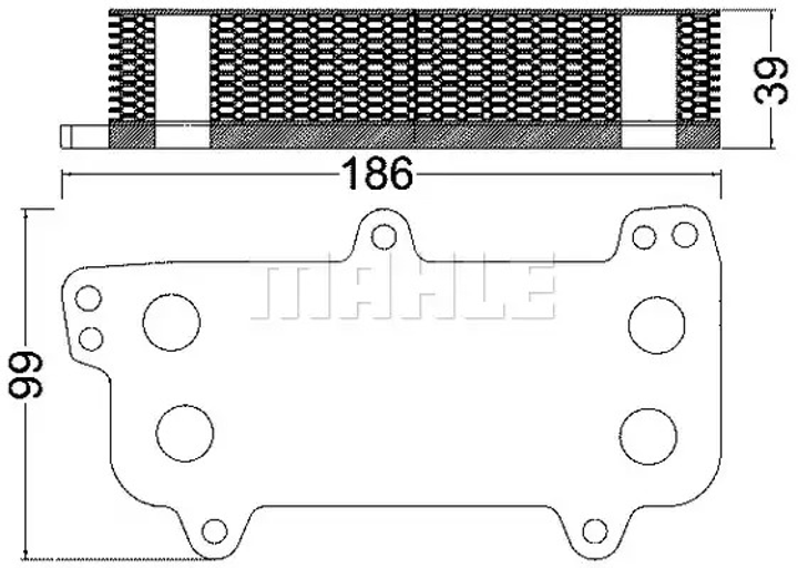 Радиатор масла VW MULTIVAN V/TOUAREG/TRANSPORTER V 2,5 03-10, MAHLE/KNECHT (CLC187000S) - изображение 1