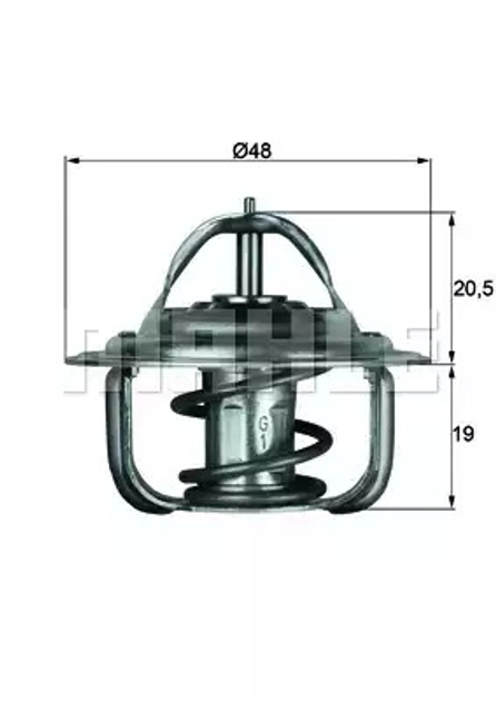 Термостат Ascona/Astra/Vectra/Kadett 70-05 (92C), MAHLE/KNECHT (TX192D) - изображение 1