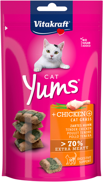 Smakołyk dla kotów Vitakraft Cat Yums z kurczakiem i kocimiętką 40 g (4008239315311) - obraz 1