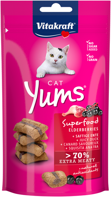 Smakołyk dla kotów Vitakraft Cat Yums z kaczką i czarnym bzem 40 g (4008239398109) - obraz 1