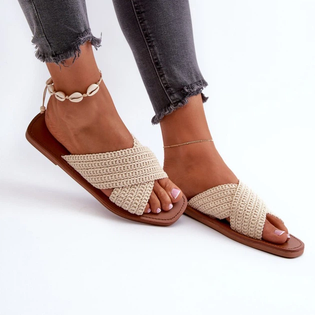 Жіночі шльопанці Big Star NN274078 41 Бежеві (5900714758219) - зображення 4