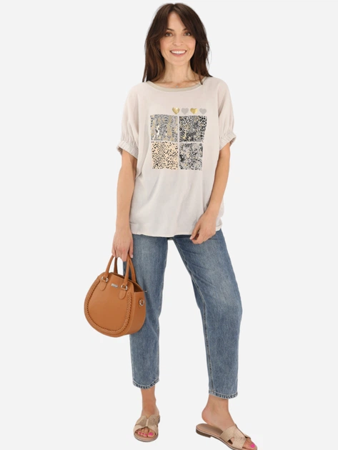 Bluzka damska Unisono Beige 147-875 S Beżowa (5906140455289) - obraz 3