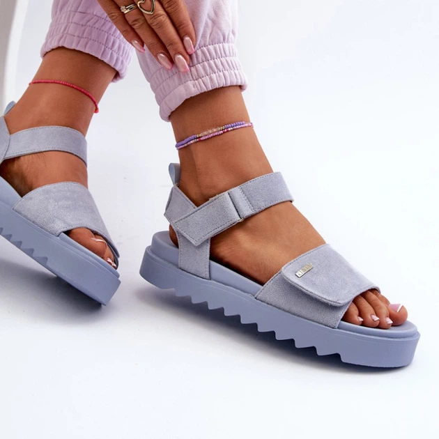 Sandały damskie na grubej podeszwie Big Star NN274706 39 Niebieskie (5900714734930) - obraz 4