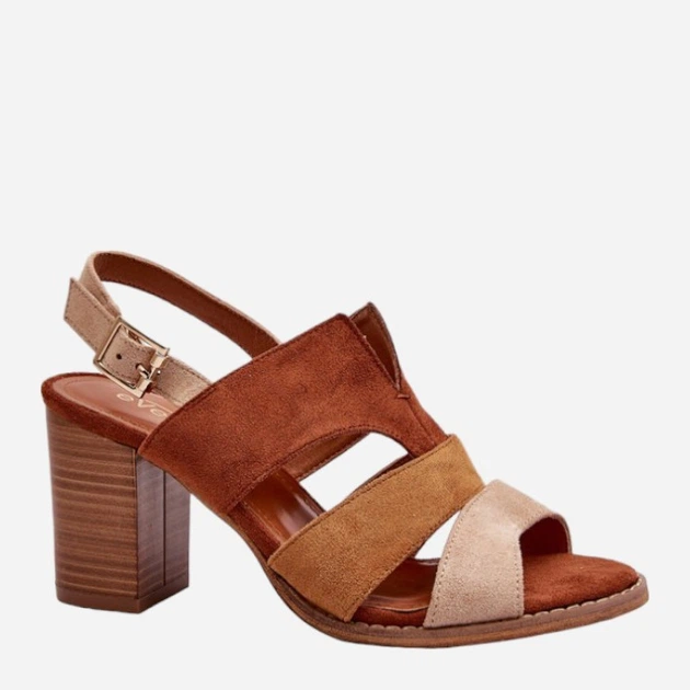 Sandały damskie na słupku Qutima 37 Brązowe (5905677182910) - obraz 3