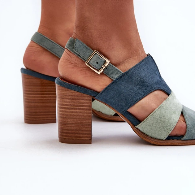 Sandały damskie na słupku Qutima 41 Granatowe (5905677183016) - obraz 8