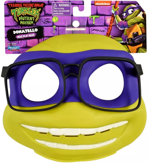 Podstawowa maska TMNT Wojownicze Żółwie Ninja Donatello (0043377835653) - obraz 1