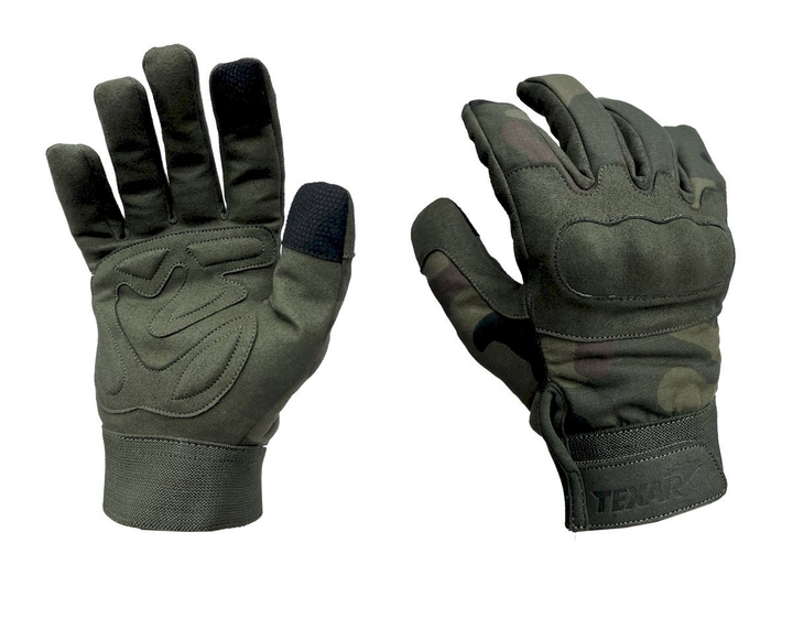 Тактичні рукавиці Texar Combat Pl Camo Size L - изображение 1