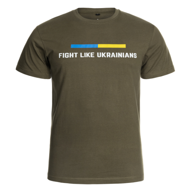 Футболка чоловіча Voyovnik Fight Like Ukrainians Olive Size XL - зображення 1