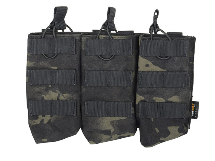 Підсумок 8Fields Premium Triple AK47/AKM Mag Pouch Multicam Black - изображение 1