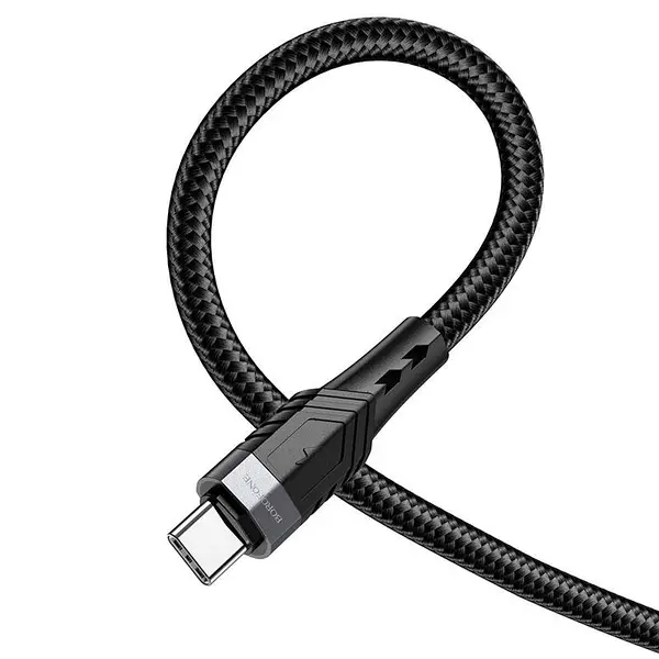 Кабель Borofone BU35 Type-C Influence charging data cable 3A 1.2m Black - Фото 1 Кабель Borofone BU35 Type-C Influence charging data cable 3A 1.2m Black - изображение 1